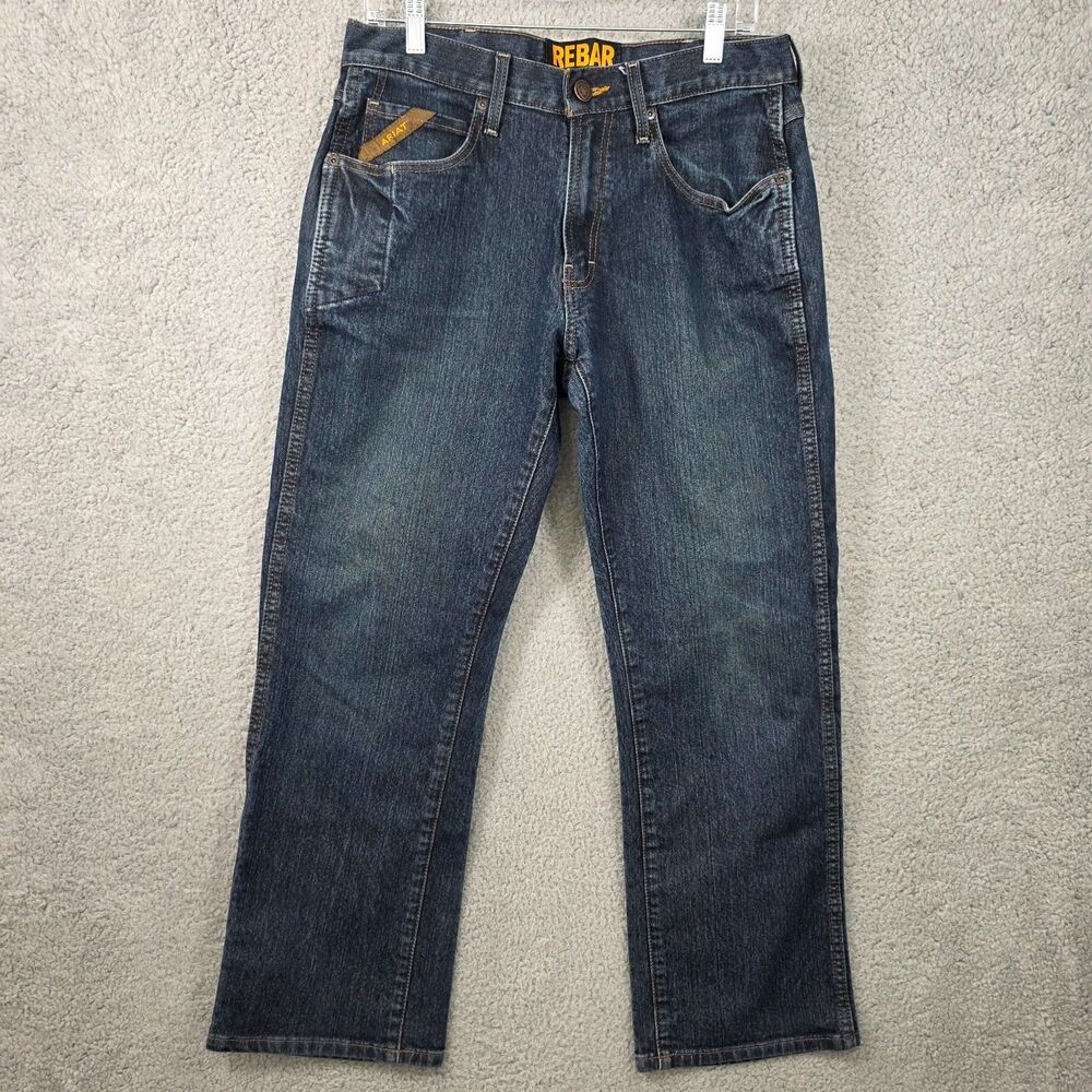 Ariat Rebar Men's Blue Jeans M5 Slim Straight 32/30